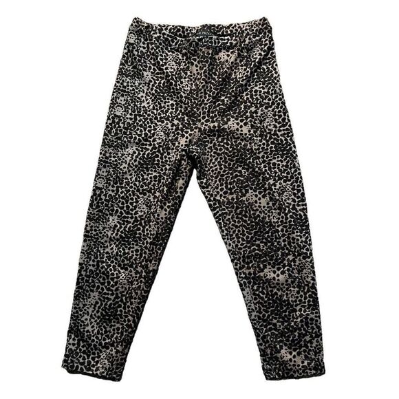 Live The Process Leopard Cropped Leggings Size Medium - Picture 2 of 5